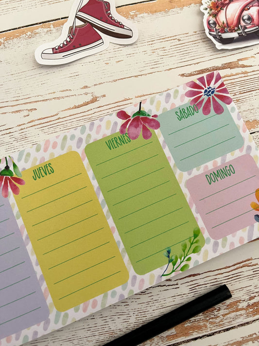 Planner Semanal Floral chico