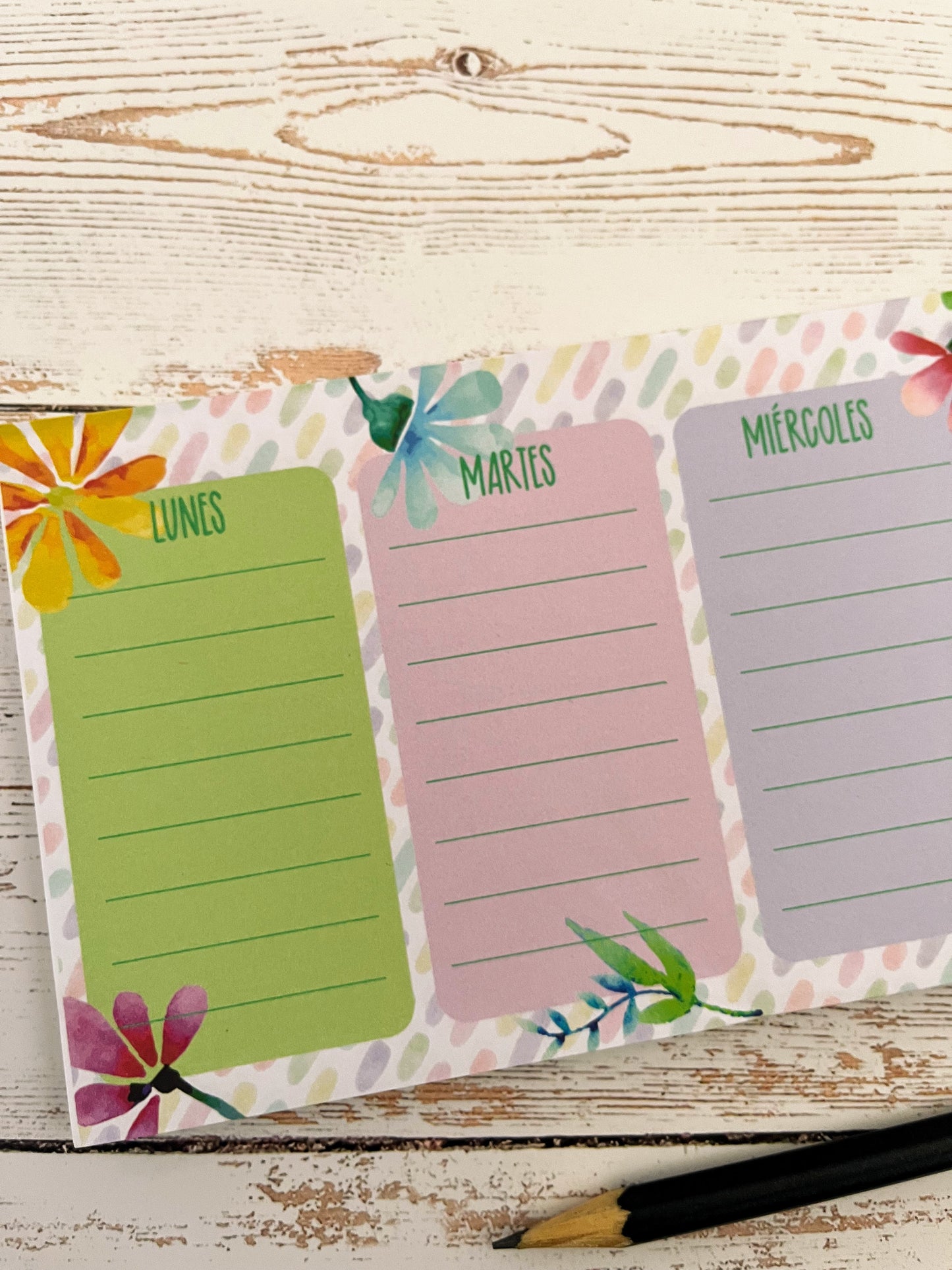 Planner Semanal Floral chico