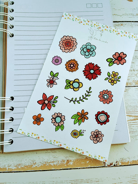 Flores de colores Stickers