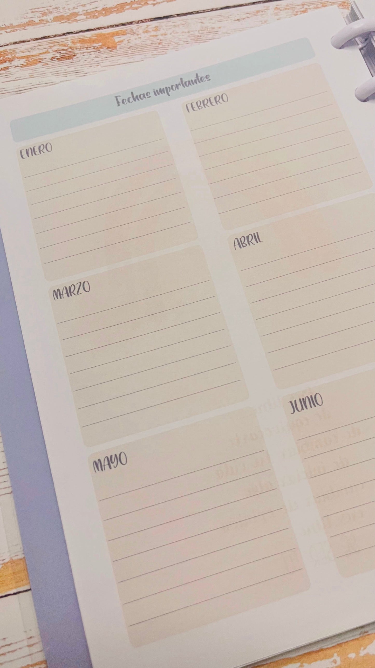 Agenda Perpetua Semana a la vista