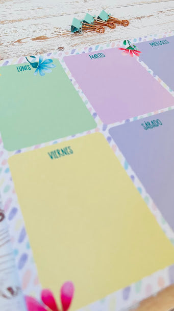 Planner Semanal Floral