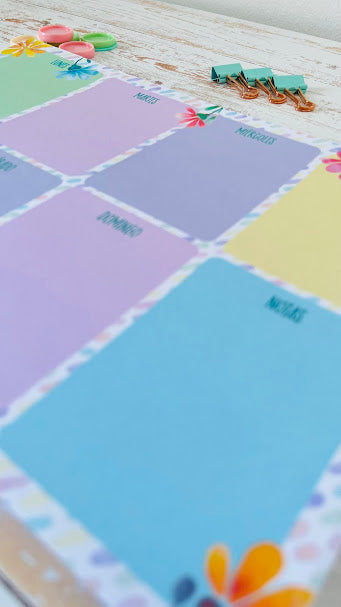 Planner Semanal Floral