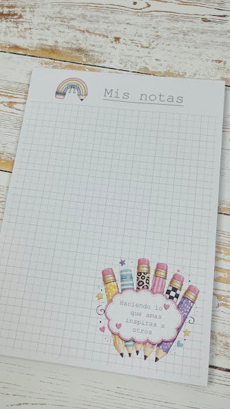 Block de notas cuadriculado
