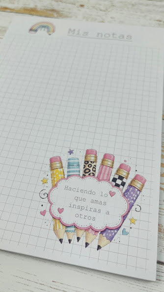 Block de notas cuadriculado