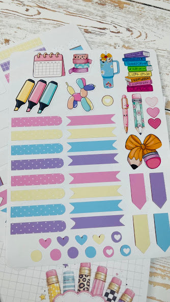 Stickers orgánicos rosa