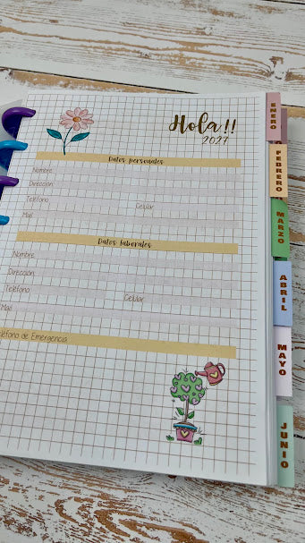 Agenda diaria color