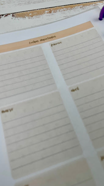 Agenda diaria color